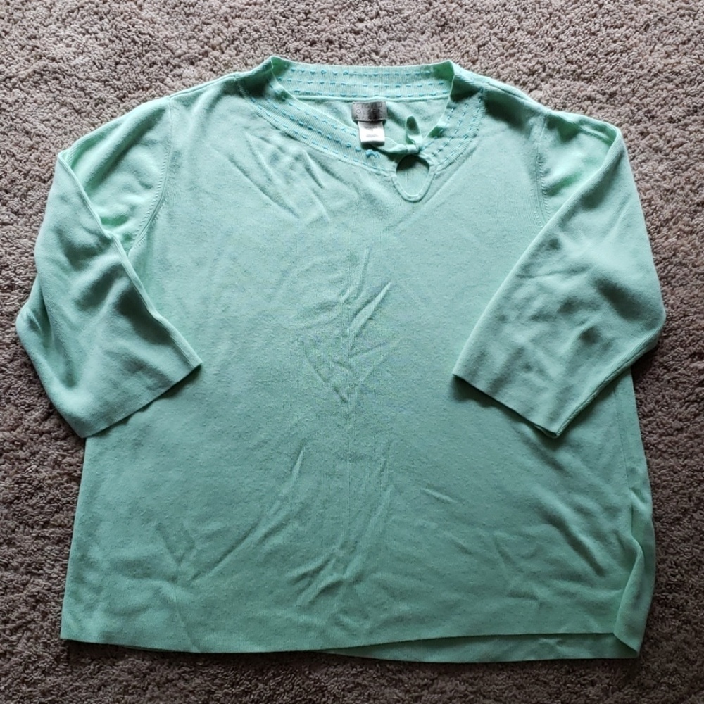Sigrid Olsen sport 1x 3/4 sleeve top